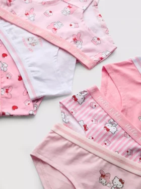 3-15 ani | pachet de 6 chiloți hipster Hello Kitty