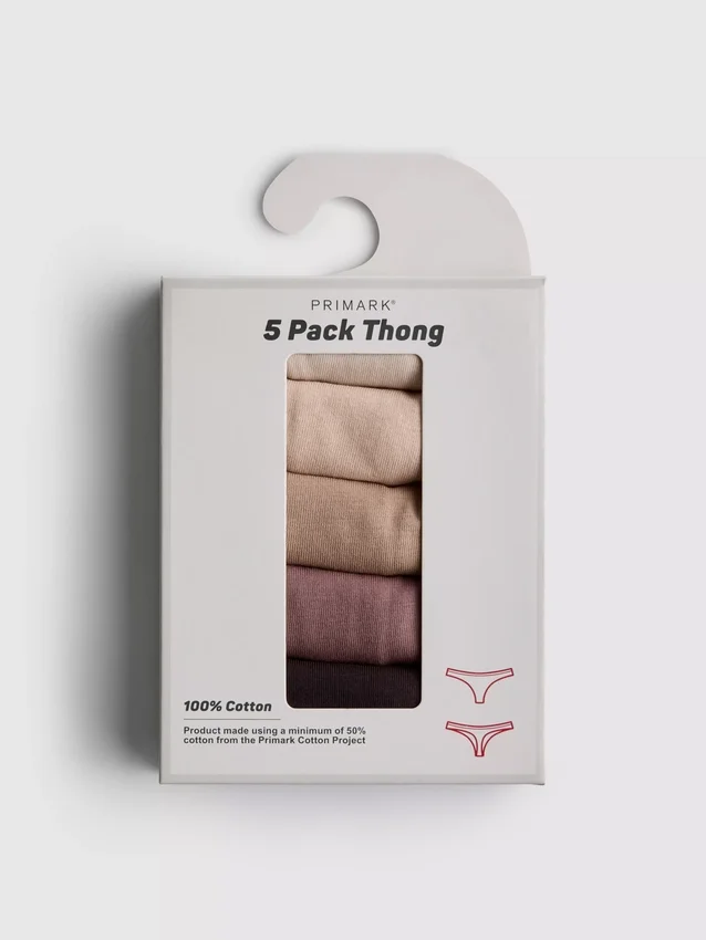 5 pereche de tanga neutre din bumbac 5 pereche de tanga neutre din bumbac