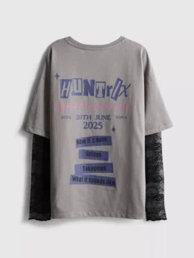 6-15 ani | Cămășă cu mâneci lungi din dantelă K-Pop Demon Hunters