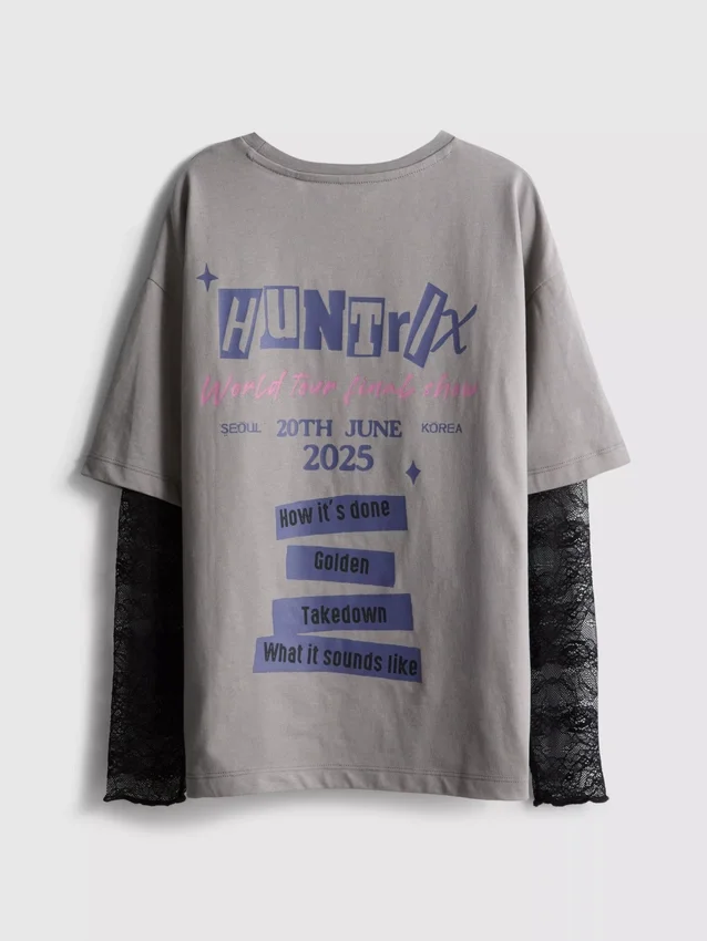 6-15 ani | Cămășă cu mâneci lungi din dantelă K-Pop Demon Hunters 6-15 ani | Cămășă cu mâneci lungi din dantelă K-Pop Demon Hunters
