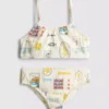 7-15 ani | bikini cu imprimeu tip carte poștală
