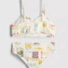 7-15 ani | bikini cu imprimeu tip carte poștală