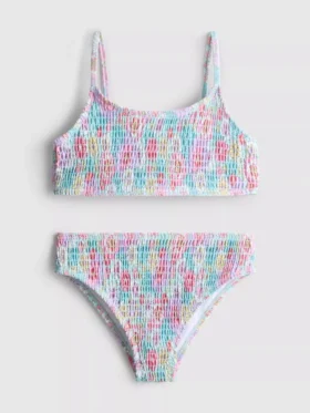 7-15 ani | bikini cu volane și imprimeu floral