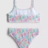 7-15 ani | bikini cu volane și imprimeu floral