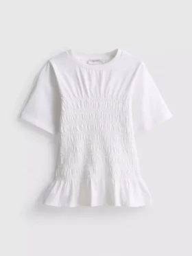 7-15 ani | Cămășă cu peplum plisat