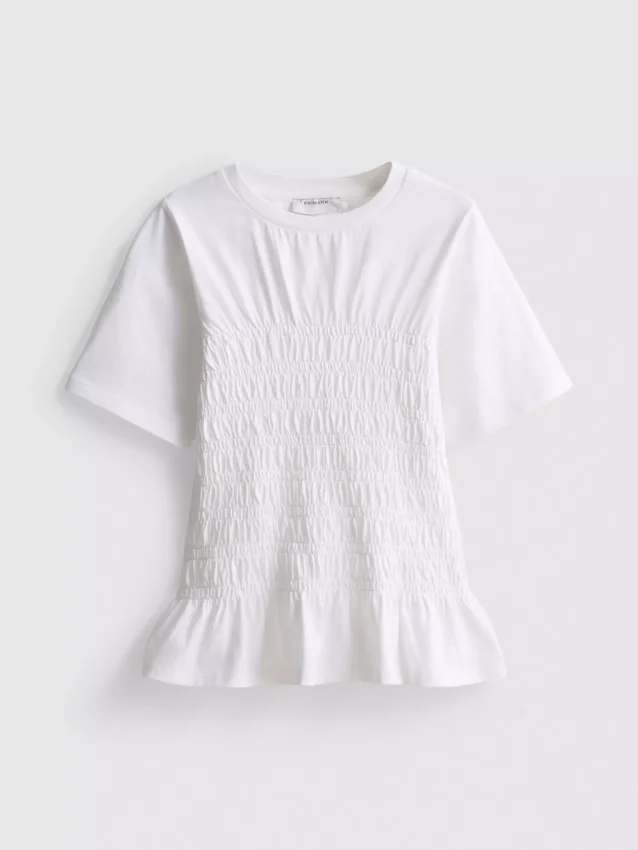 7-15 ani | Cămășă cu peplum plisat 7-15 ani | Cămășă cu peplum plisat