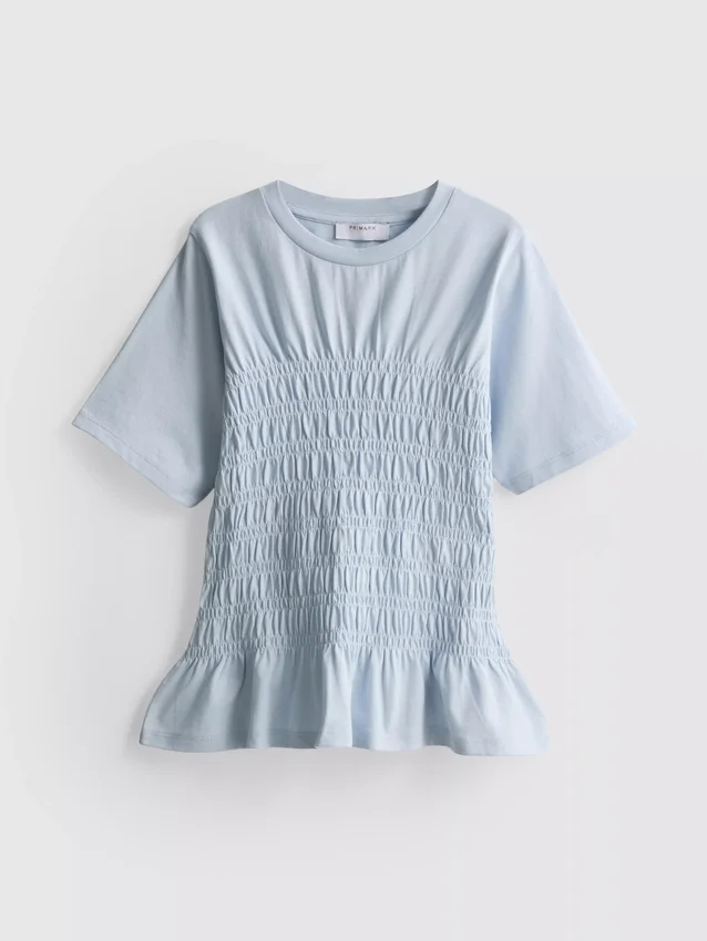 7-15 ani | Cămășă cu peplum plisat 7-15 ani | Cămășă cu peplum plisat