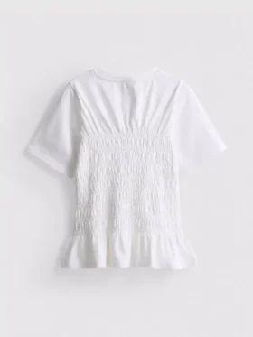 7-15 ani | Cămășă cu peplum plisat