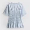 7-15 ani | Cămășă cu peplum plisat 7-15 ani | Cămășă cu peplum plisat