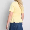 7-15 ani | Cămășă cu peplum plisat 7-15 ani | Cămășă cu peplum plisat