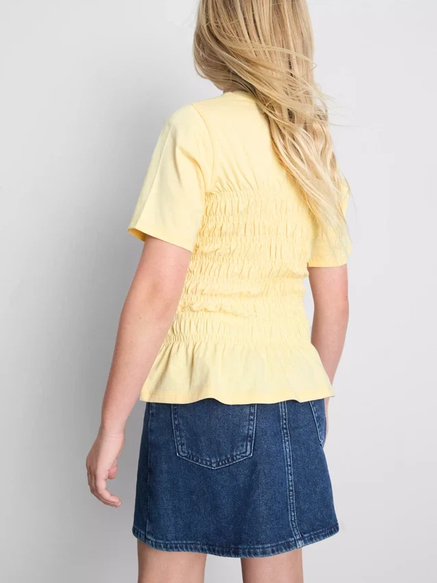 7-15 ani | Cămășă cu peplum plisat 7-15 ani | Cămășă cu peplum plisat