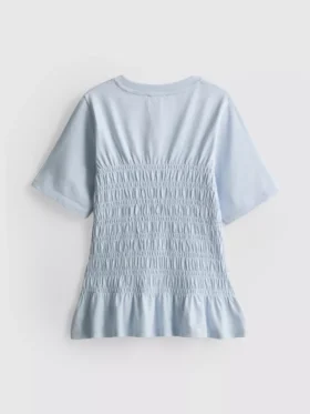 7-15 ani | Cămășă cu peplum plisat