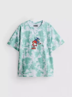 7-15 ani | Cămășa tie-dye cu Sonic the Hedgehog