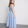 7-15 ani | fustă midi în carouri gingham
