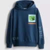 7-15 ani | Hanorac cu glugă din bumbac, cu imprimeu Minecraft 7-15 ani | Hanorac cu glugă din bumbac, cu imprimeu Minecraft