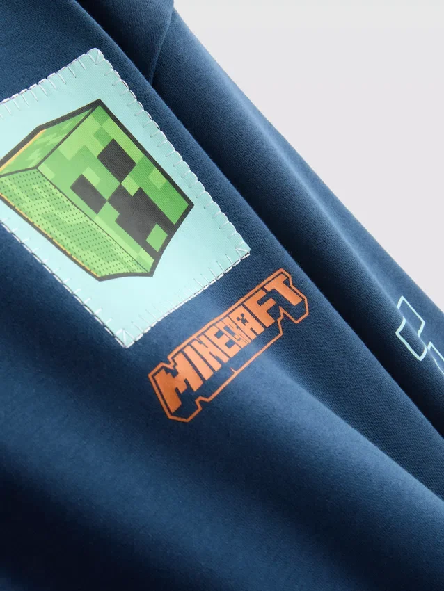 7-15 ani | Hanorac cu glugă din bumbac, cu imprimeu Minecraft 7-15 ani | Hanorac cu glugă din bumbac, cu imprimeu Minecraft