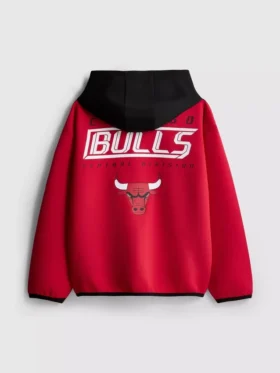 7-15 ani | Hanorac cu glugă și fermoar NBA Chicago Bulls