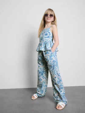 7-15 ani | pantaloni cu imprimeu de mozaic