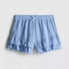 7-15 ani | Pantaloni Scurți cu volane și efect de șifonare 7-15 ani | Pantaloni Scurți cu volane și efect de șifonare