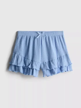 7-15 ani | Pantaloni Scurți cu volane și efect de șifonare