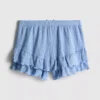 7-15 ani | Pantaloni Scurți cu volane și efect de șifonare 7-15 ani | Pantaloni Scurți cu volane și efect de șifonare