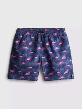7-15 ani | pantaloni scurți de baie cu imprimeu flamingo
