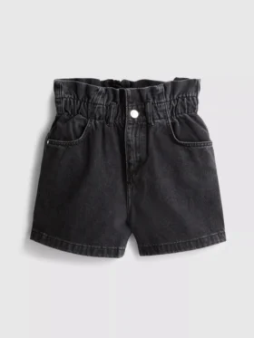 7-15 ani | Pantaloni Scurți din denim cu buzunare tip „paperbag”