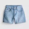 7-15 ani | Pantaloni Scurți din denim cu fundă din strasuri
