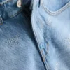 7-15 ani | Pantaloni Scurți din denim cu fundă din strasuri