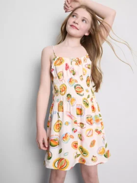 7-15 ani | rochie din țesătură seersucker