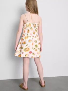 7-15 ani | rochie din țesătură seersucker