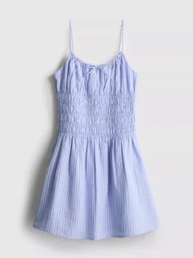 7-15 ani | rochie din țesătură seersucker