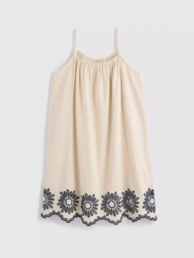 7-15 ani | rochie tip smock cu bretele brodate 7-15 ani | rochie tip smock cu bretele brodate