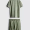 7-15 ani | Set compus din cămășă polo texturată și Pantaloni Scurți 7-15 ani | Set compus din cămășă polo texturată și Pantaloni Scurți