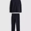 7-15 ani | Set compus din jachetă cu fermoar din jacquard și pantaloni de trening 7-15 ani | Set compus din jachetă cu fermoar din jacquard și pantaloni de trening
