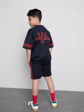 7-15 ani | Set de cămăși și pantaloni scurți din plasă sport