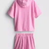 7-15 ani | Set hanorac cu glugă din material de prosop și Pantaloni Scurți 7-15 ani | Set hanorac cu glugă din material de prosop și Pantaloni Scurți