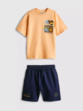 7-15 ani | Set tricou și pantaloni scurți Pokémon