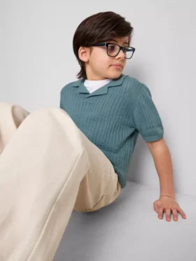 7-15 ani | tricou polo din tricot