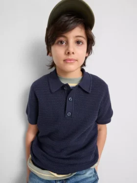 7-15 ani | tricou polo din tricot