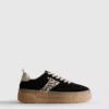 Adidași cu talpă groasă din cauciuc și imprimeu leopard