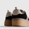 Adidași cu talpă groasă din cauciuc și imprimeu leopard