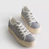 Adidași din pânză de iută cu talpă plată