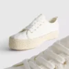 Adidași din pânză de iută cu talpă plată