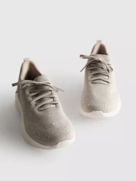 Adidași fără șireturi cu detalii cu diamante