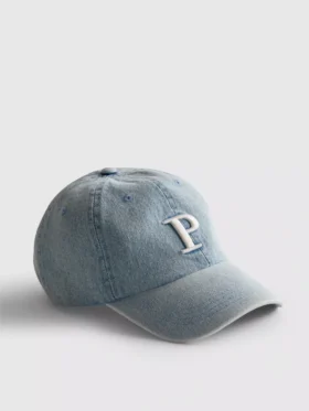 Șapcă din denim cu inițială
