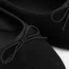 Balerini cu fundiță din imitație de piele de căprioară, cu talpă lată Balerini cu fundiță din imitație de piele de căprioară, cu talpă lată