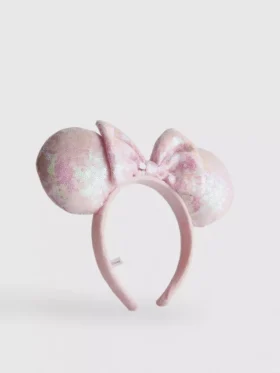 Bandă pentru păr cu urechi și paiete Minnie Mouse de la Disney