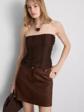 Bandeau din dantelă cu amestec de bumbac