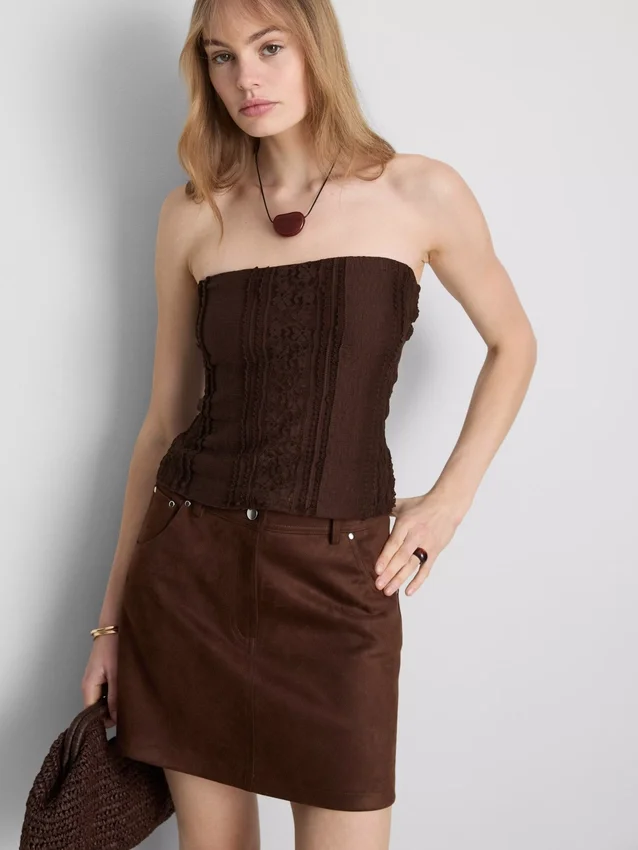 Bandeau din dantelă cu amestec de bumbac Bandeau din dantelă cu amestec de bumbac